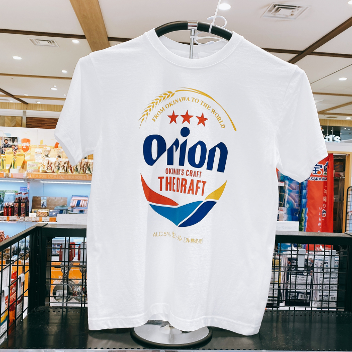 オリオンビールTシャツ ドラフト缶 白Tシャツ Sサイズ 4570009672684 沖縄宝島つうしん